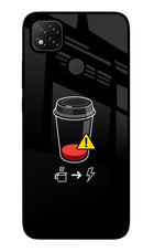 Coffee Redmi 9 Glass Case