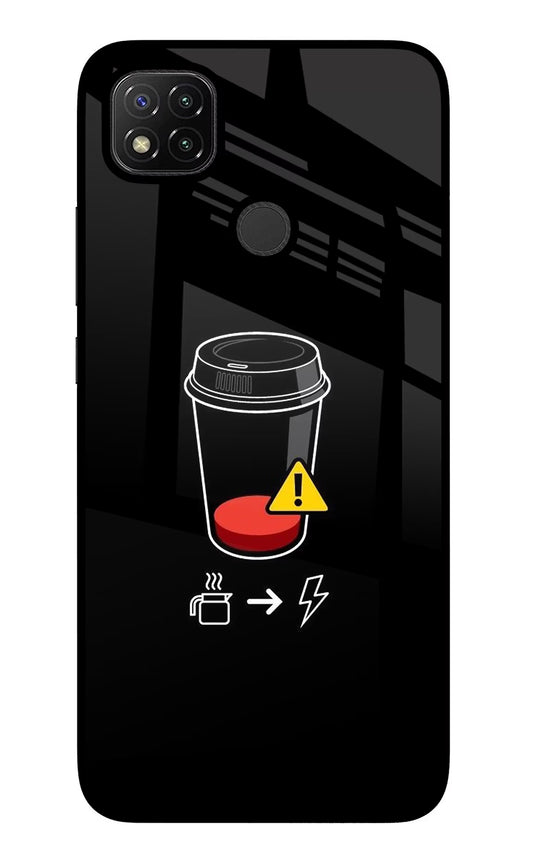 Coffee Redmi 9 Glass Case