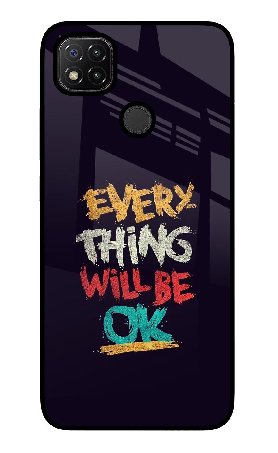 Everything Will Be Ok Redmi 9 Back Cover, Glass case