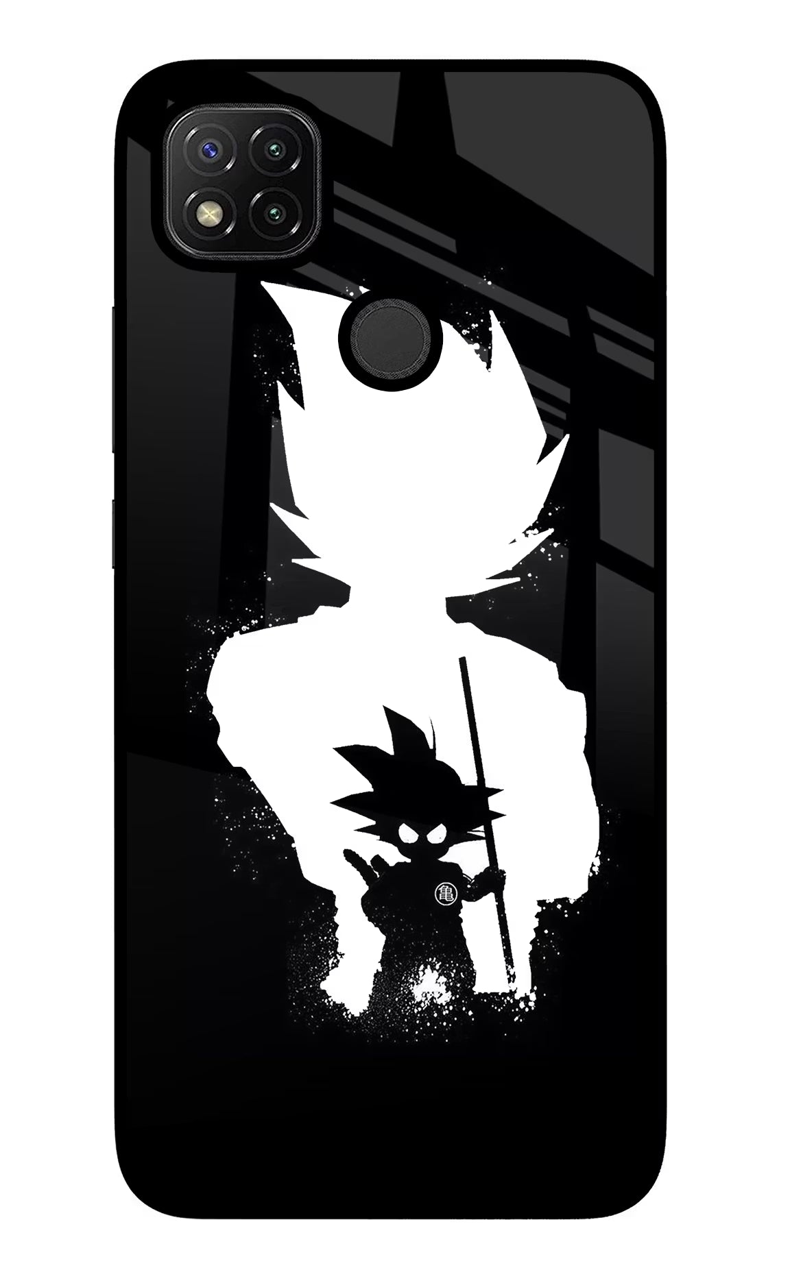 Goku Shadow Redmi 9 Glass Case Back Cover by Casekaro