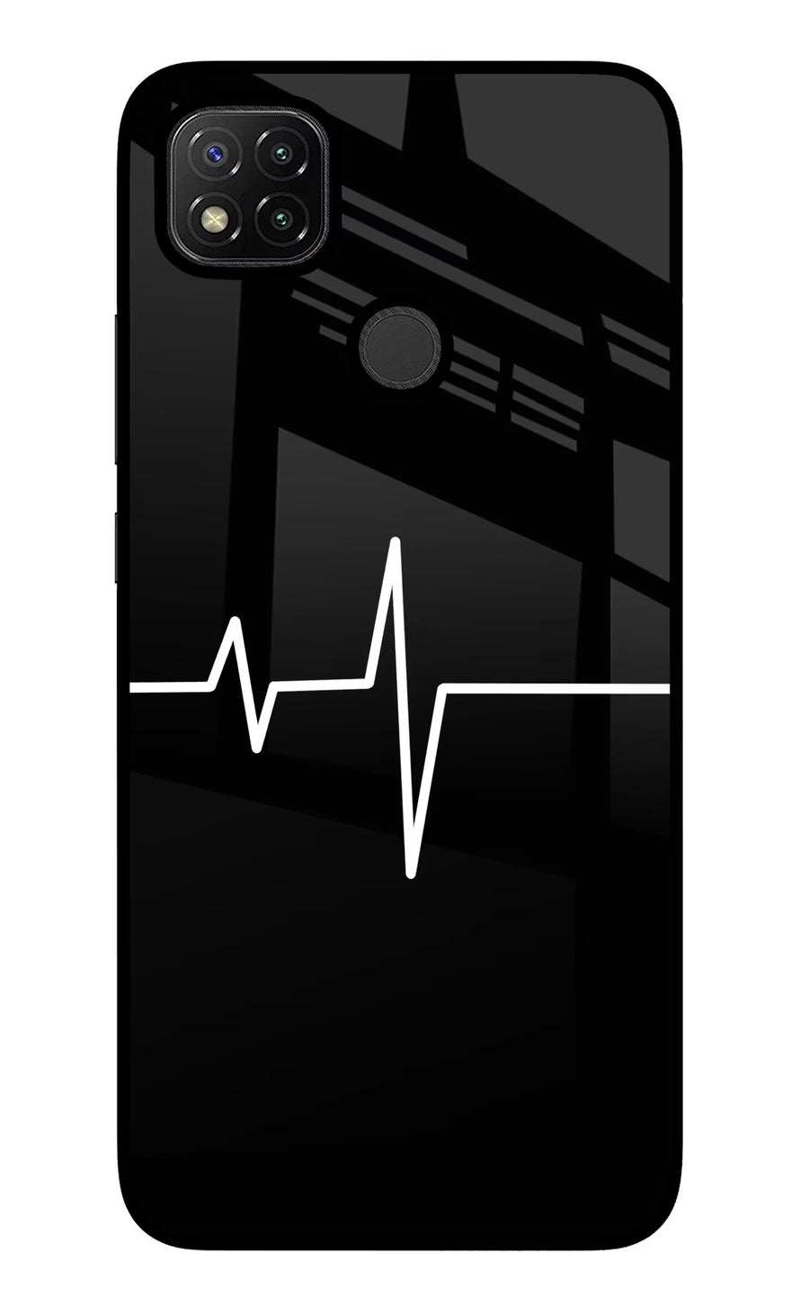 Heart Beats Redmi 9 Back Cover, Glass case