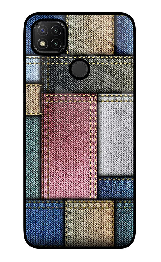 Multicolor Jeans Redmi 9 Glass Case