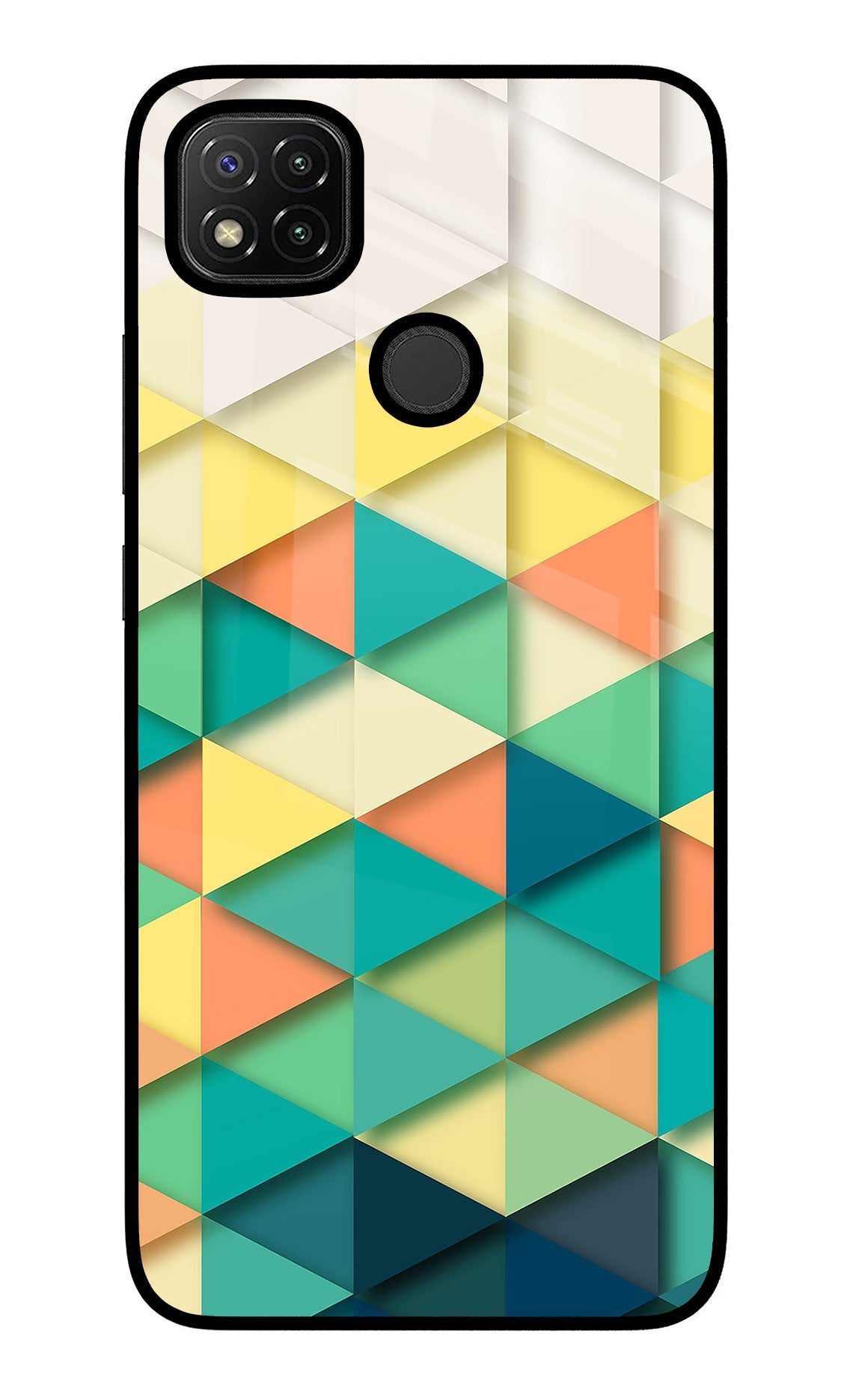 Abstract Redmi 9 Glass Case