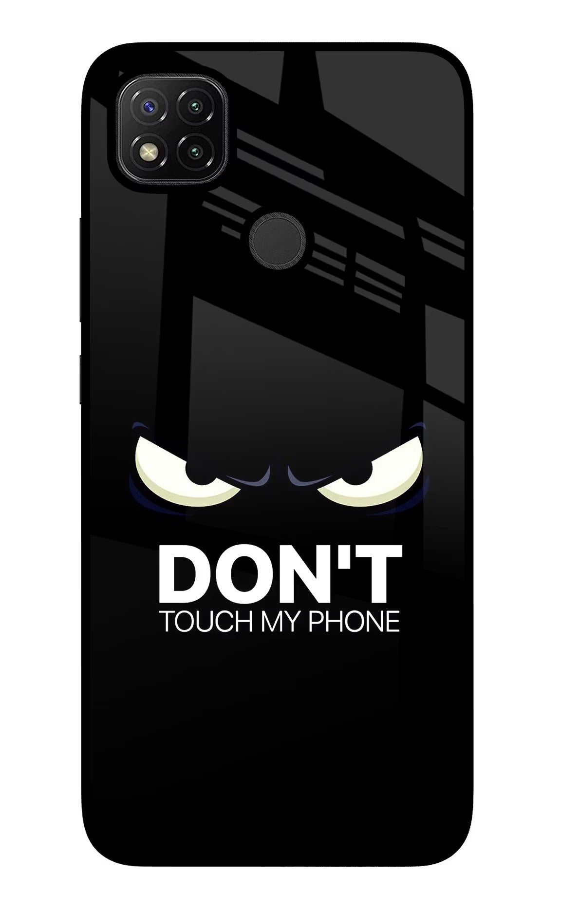 Don'T Touch My Phone Redmi 9 Glass Case Back Cover by Casekaro