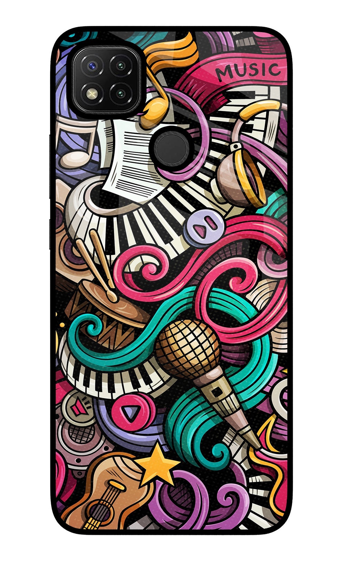 Music Abstract Redmi 9 Back Cover