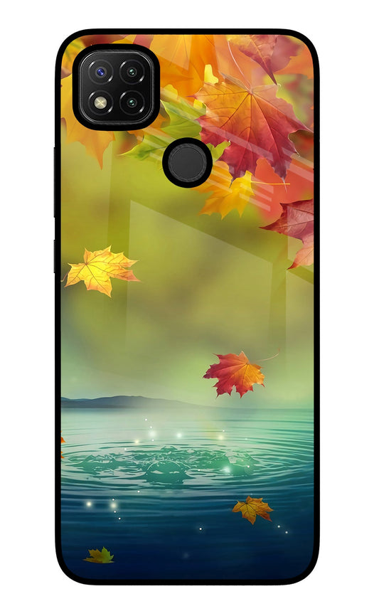 Flowers Redmi 9 Glass Case