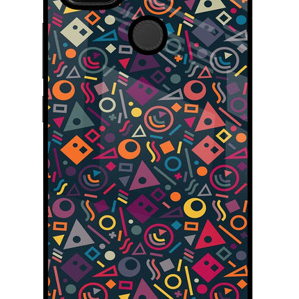 Geometric Abstract Redmi 9 Glass Case