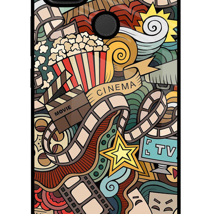 Cinema Abstract Redmi 9 Glass Case