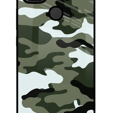 Camouflage Redmi 9 Glass Case