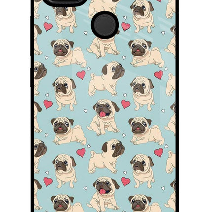 Pug Dog Redmi 9 Glass Case