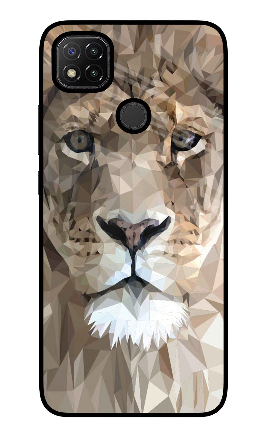 Lion Art Redmi 9 Back Cover, Glass case