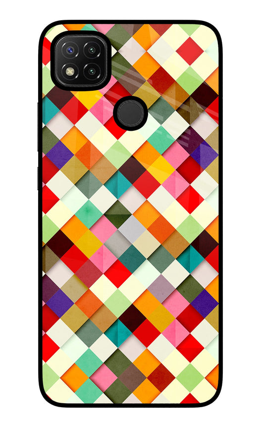 Geometric Abstract Colorful Redmi 9 Glass Case