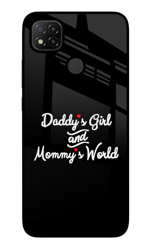 Daddy's Girl and Mommy's World Redmi 9 Glass Case