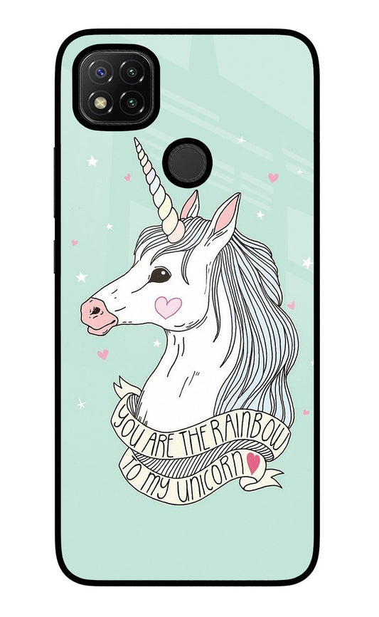 Unicorn Wallpaper Redmi 9 Glass Case