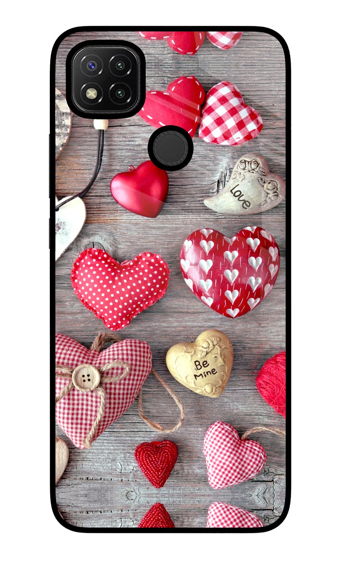 Love Wallpaper Redmi 9 Glass Case Back Cover by Casekaro