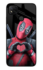 Deadpool Redmi 9 Glass Case