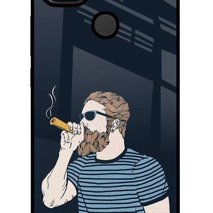 Smoking Redmi 9 Glass Case