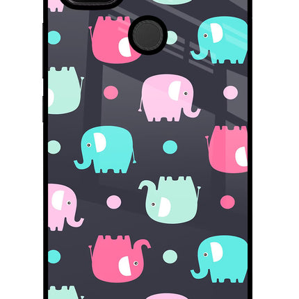 Elephants Redmi 9 Glass Case
