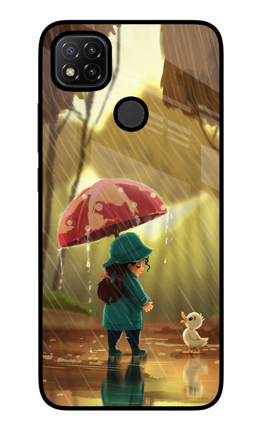 Rainy Day Redmi 9 Back Cover, Glass case