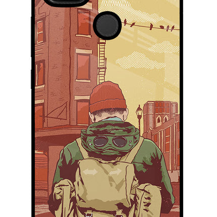 Adventurous Redmi 9 Glass Case