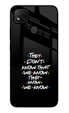 FRIENDS Dialogue Redmi 9 Glass Case