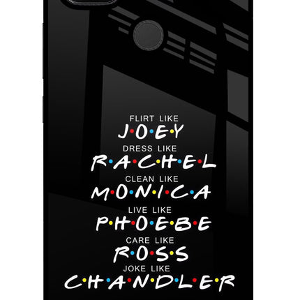 FRIENDS Character Redmi 9 Glass Case