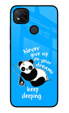 Keep Sleeping Redmi 9 Glass Case