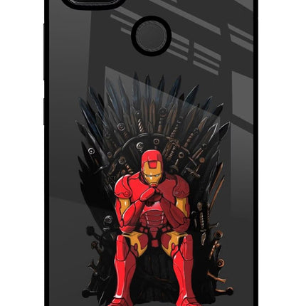 Ironman Throne Redmi 9 Glass Case