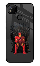 Ironman Throne Redmi 9 Glass Case