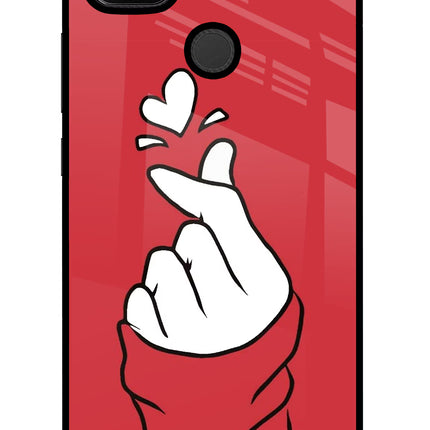Korean Love Sign Redmi 9 Glass Case