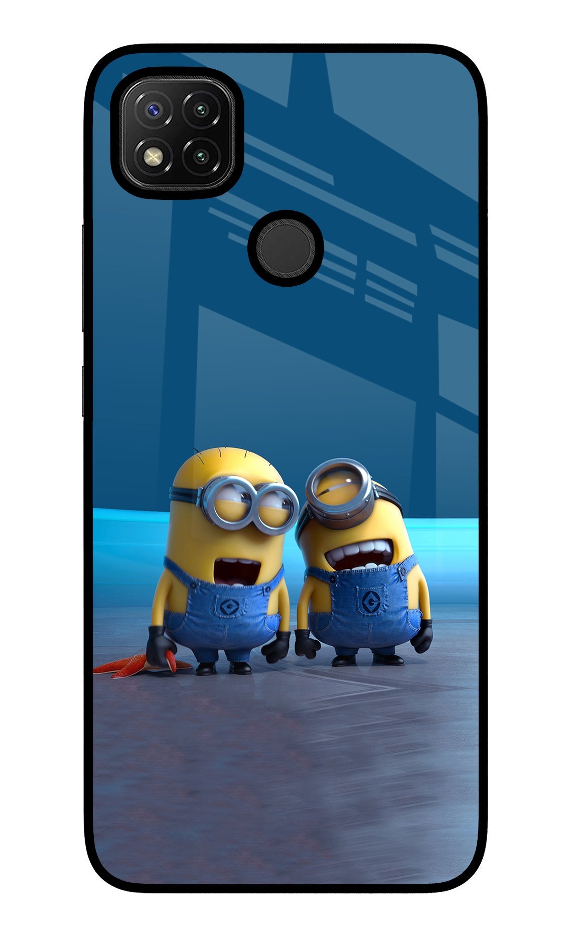 Minion Laughing Redmi 9 Glass Case