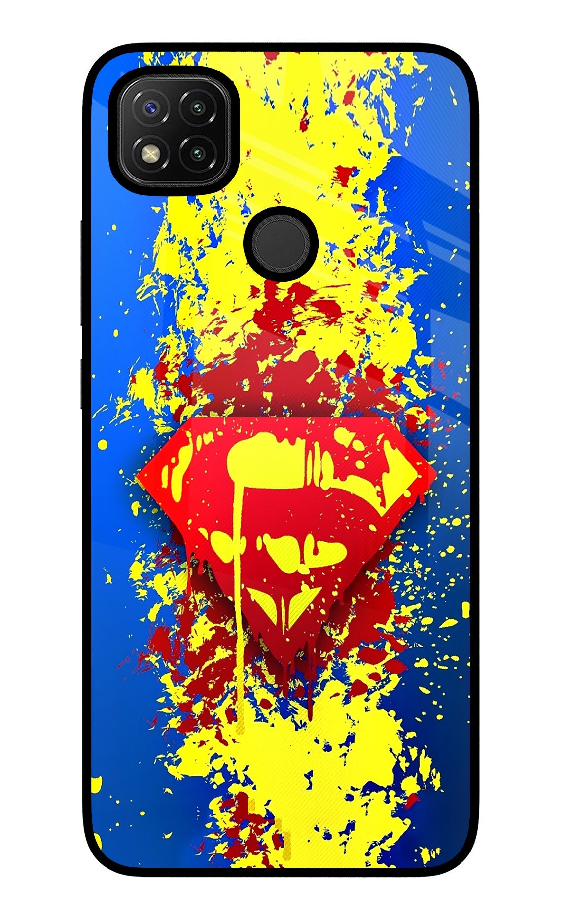 Superman logo Redmi 9 Glass Case