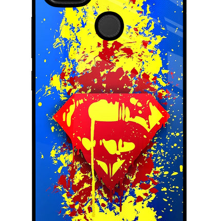 Superman logo Redmi 9 Glass Case
