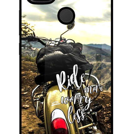 Ride More Worry Less Redmi 9 Glass Case