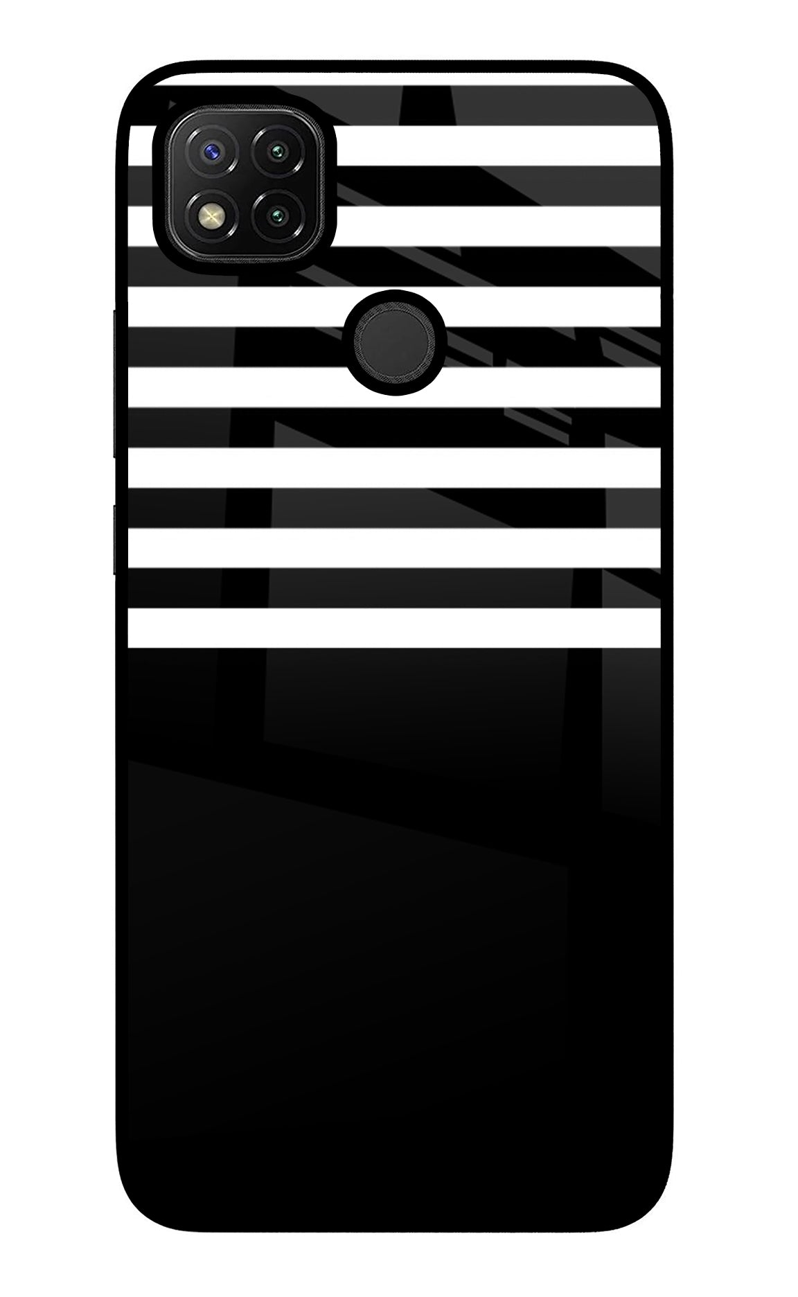 Black and White Print Redmi 9 Back Cover