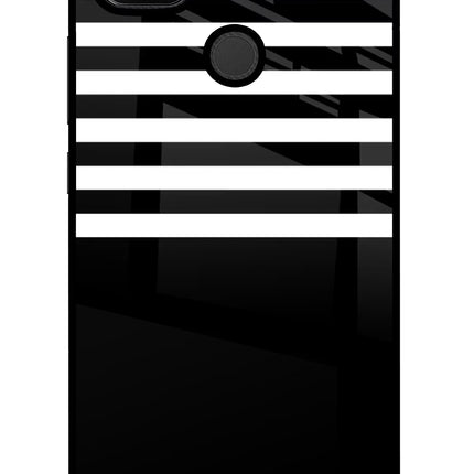 Black and White Print Redmi 9 Glass Case