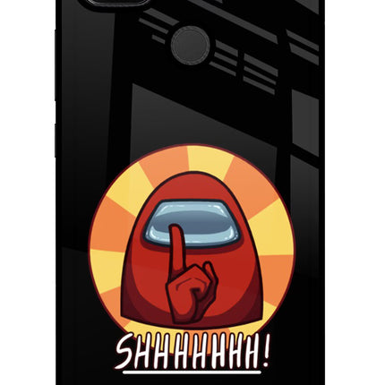 Among Us Shhh! Redmi 9 Glass Case