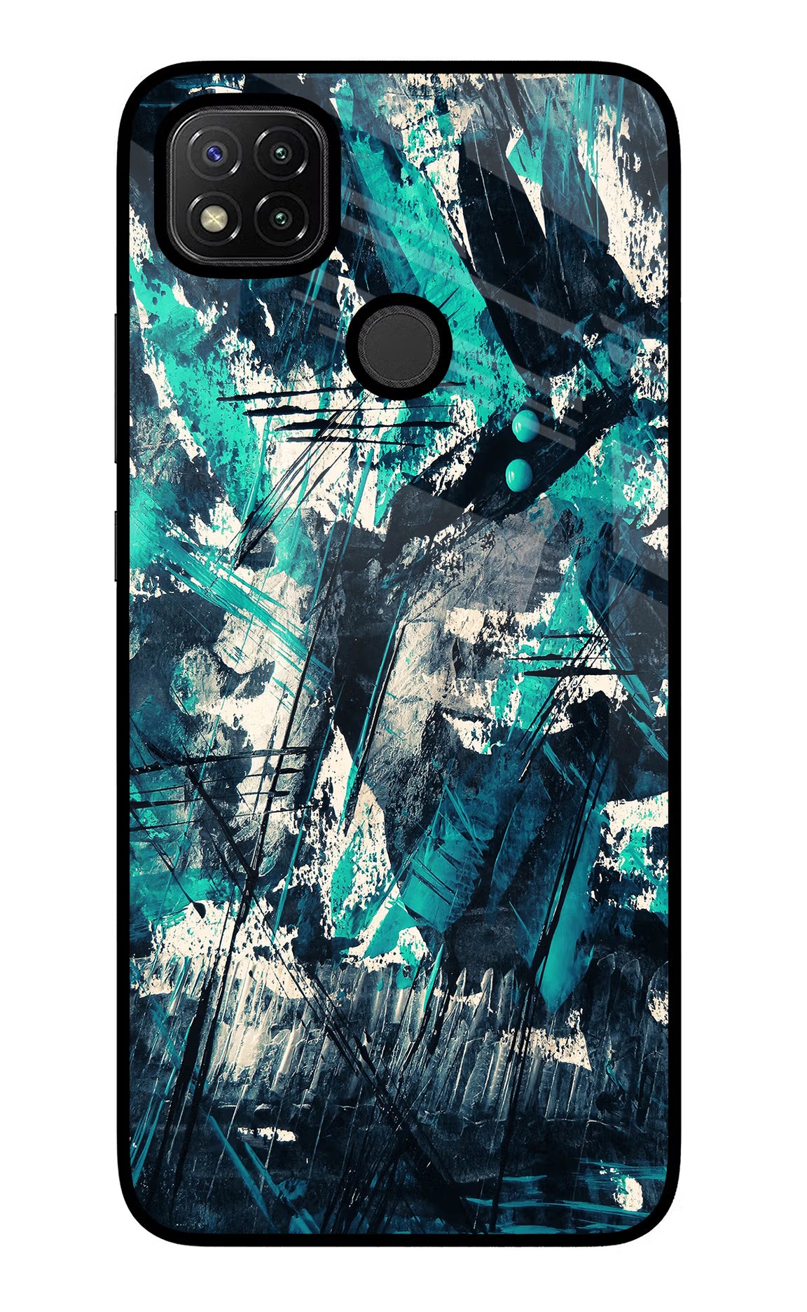 Artwork Redmi 9 Glass Case Back Cover by Casekaro