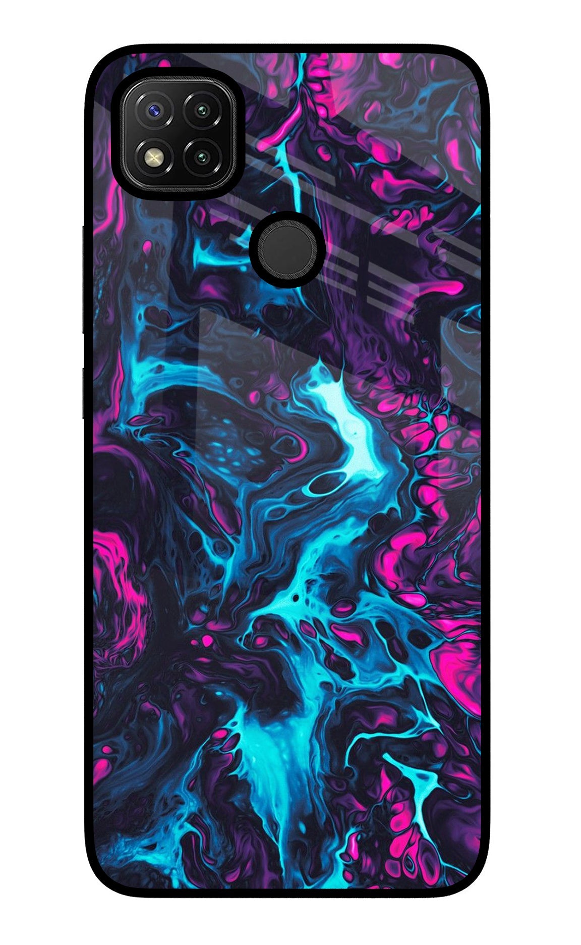 Abstract Redmi 9 Glass Case