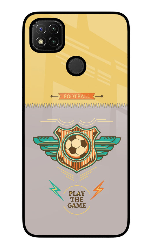 Football Redmi 9 Glass Case