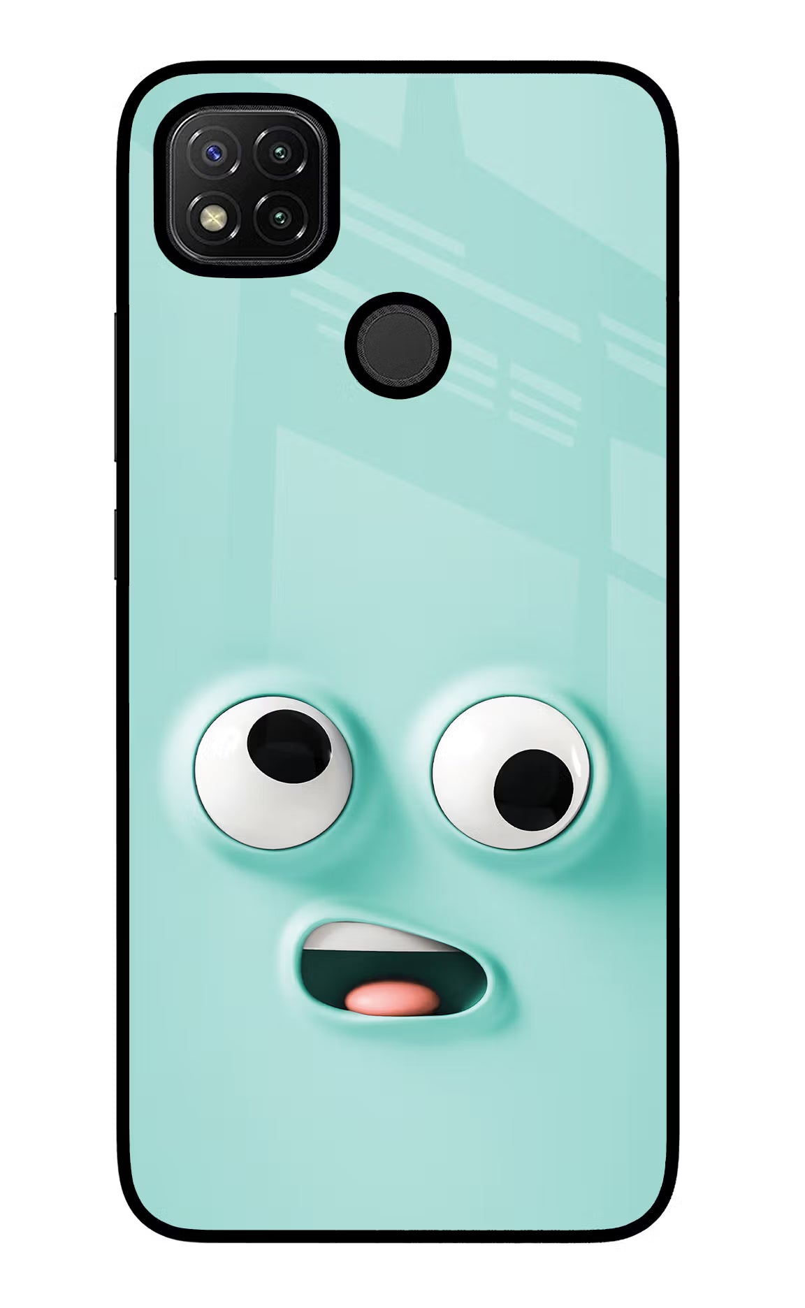 Funny Cartoon Redmi 9 Glass Case Back Cover by Casekaro