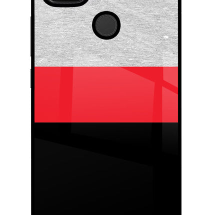 Tri Color Pattern Redmi 9 Glass Case
