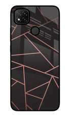 Geometric Pattern Redmi 9 Glass Case Back Cover by Casekaro