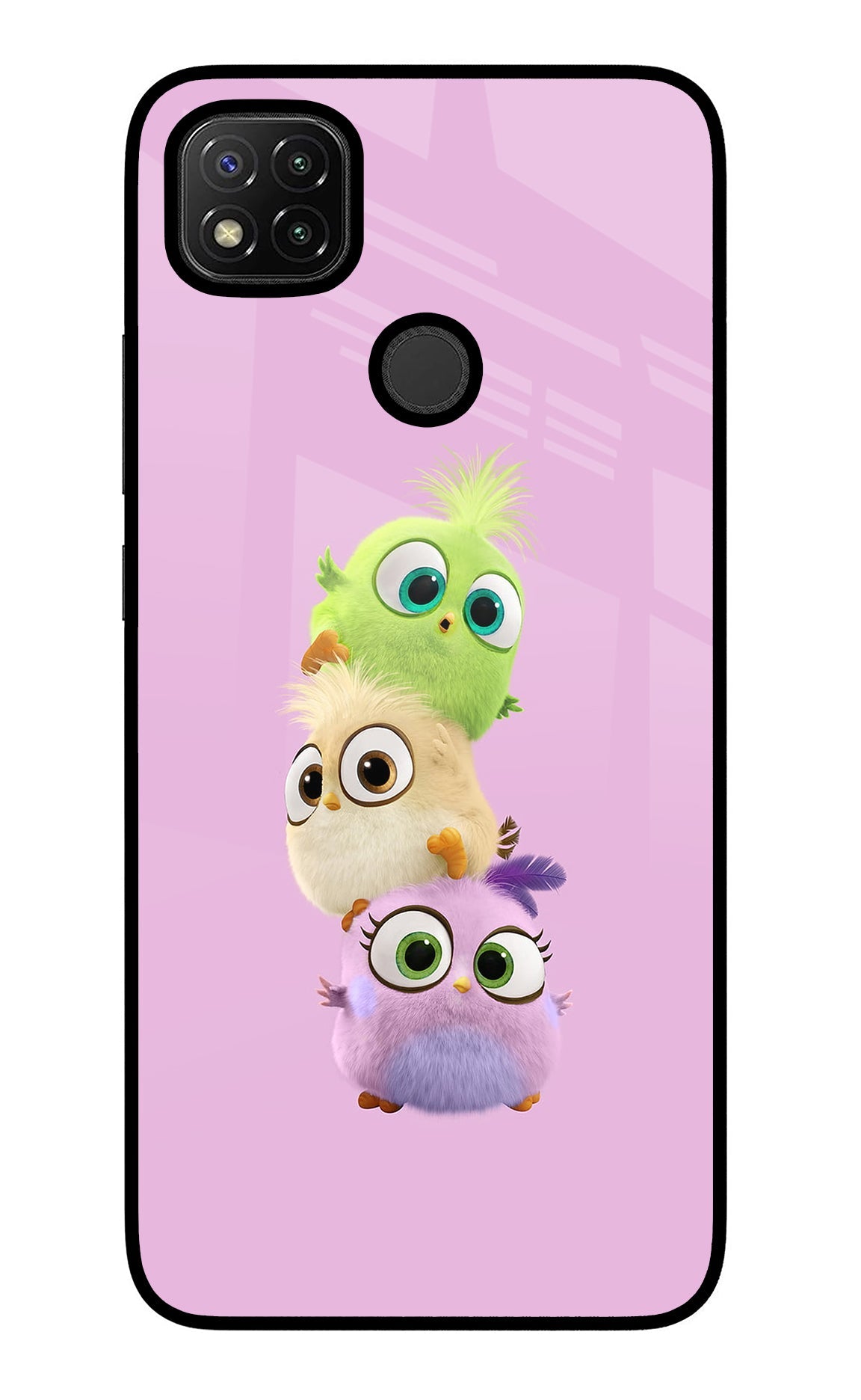 Cute Little Birds Redmi 9 Glass Case