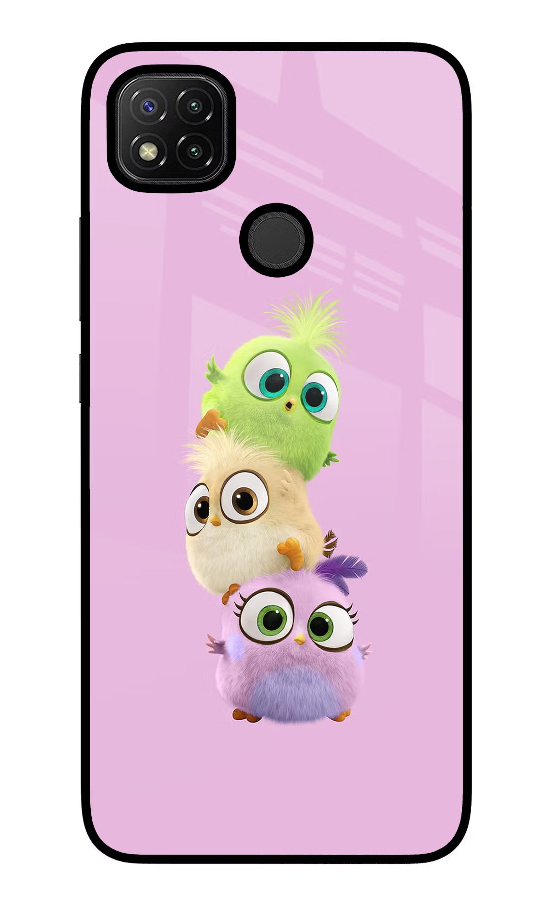 Cute Little Birds Redmi 9 Glass Case Back Cover by Casekaro