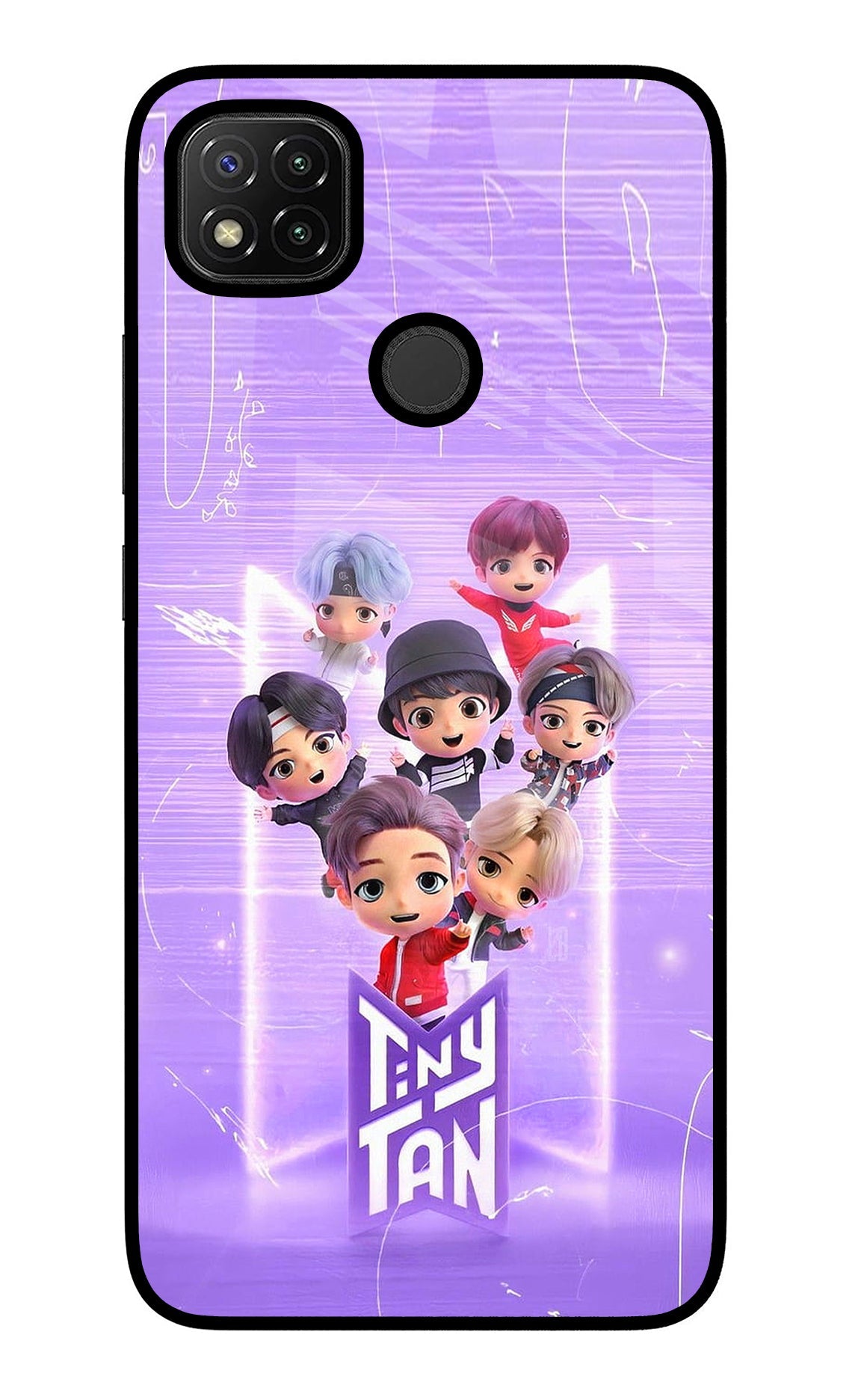 BTS Tiny Tan Redmi 9 Glass Case