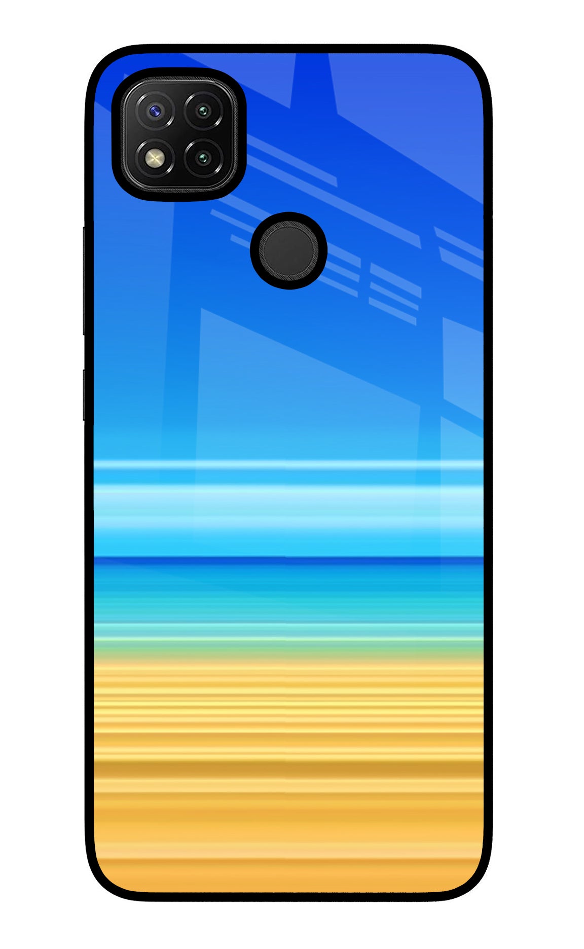 Beach Art Redmi 9 Glass Case