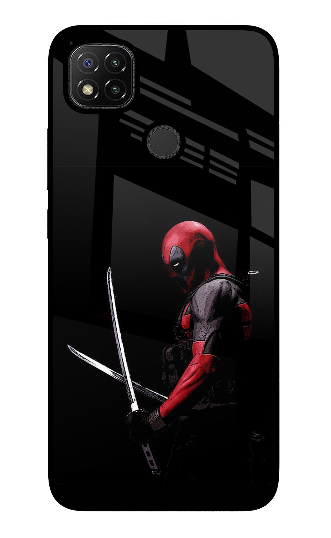 Deadpool Redmi 9 Glass Case