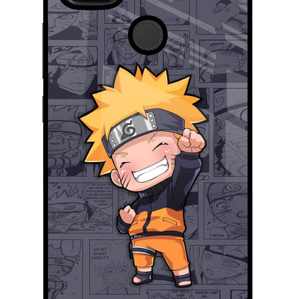 Chota Naruto Redmi 9 Glass Case Back Cover by Casekaro