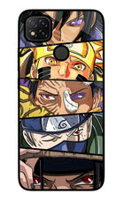 Naruto Character Redmi 9 Glass Case